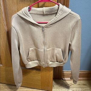 SHEIN Beige Zip-Up Jacket